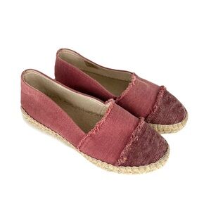 Toni Pons Pink Canvas Woven Espadrille Platform Slip On Shoes Women Size 37